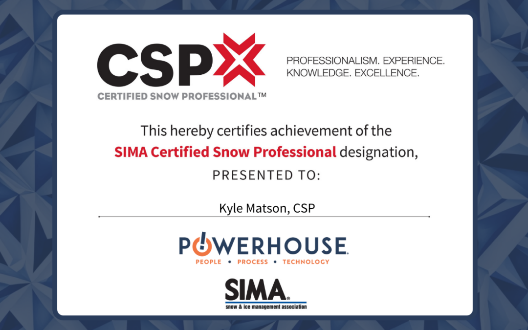 We celebrate Kyle Matson's CSP certification completion.